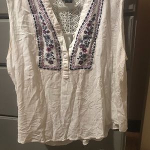 Summer shirt white womens lg